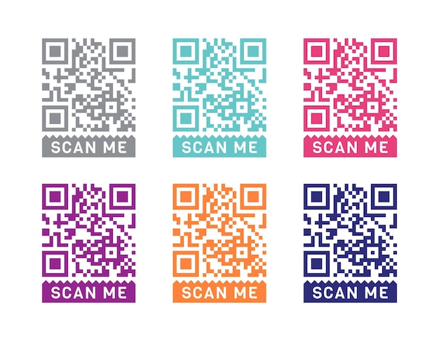 Ilustración de la plantilla de código QR para escanearme