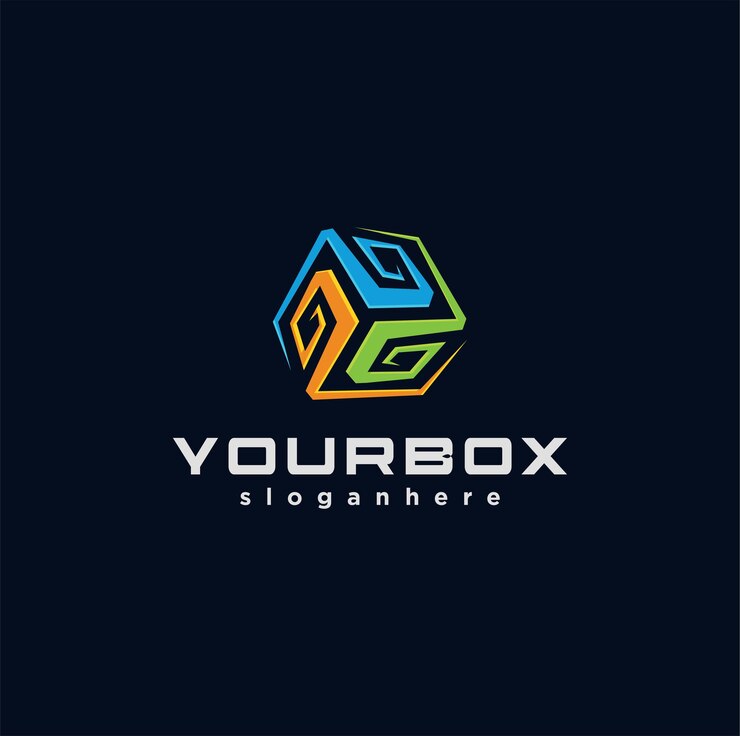 Vector ilustración de plantilla digital de tecnología de diseño de logotipo de tecnología hexagon cube moderna