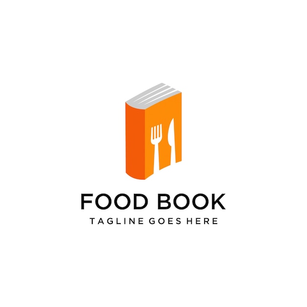 Ilustración de plantilla de diseño de estilo de logotipo de curso de libro de cocina moderno creativo