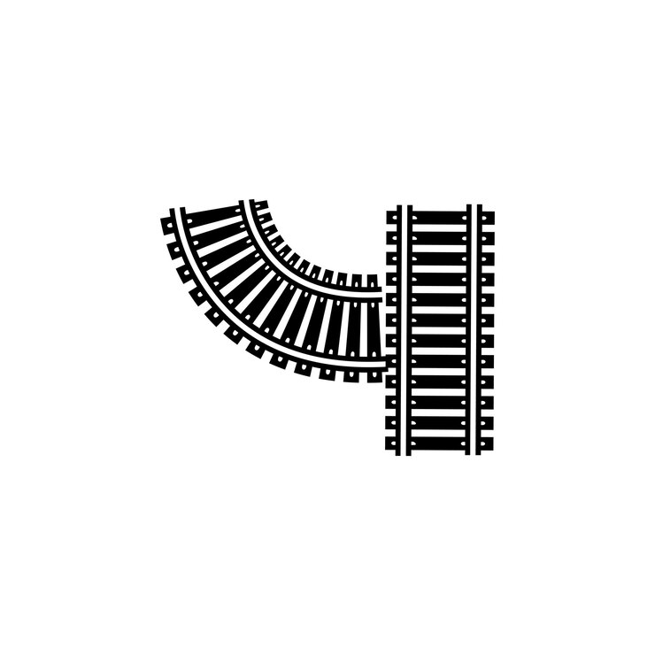 Vector ilustración de plantilla de diseño de icono de vector de ferrocarril