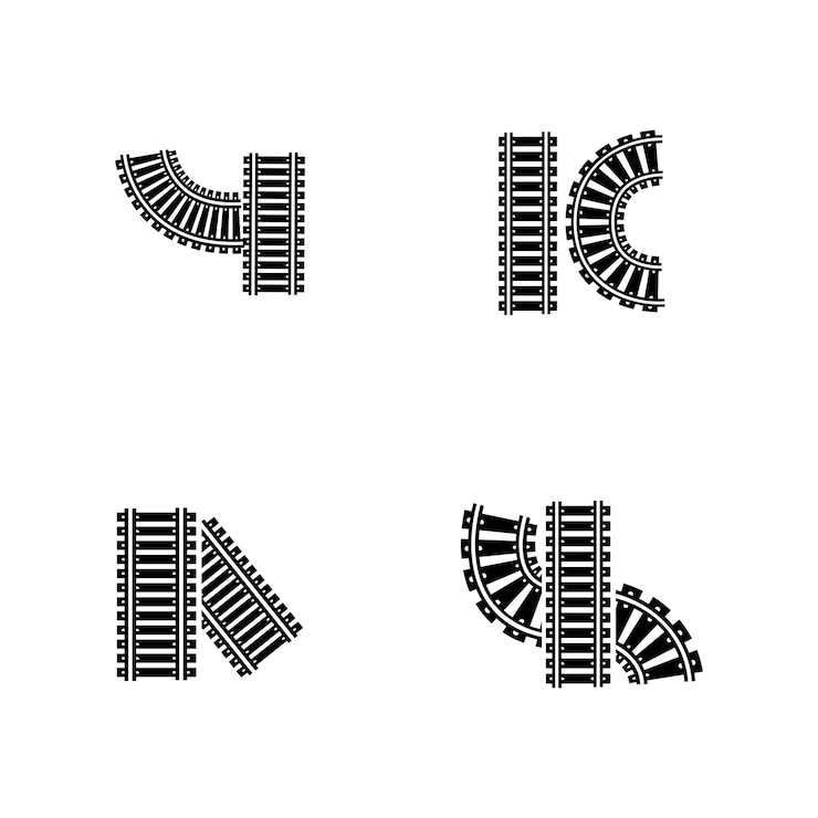 Vector ilustración de plantilla de diseño de icono de vector de ferrocarril
