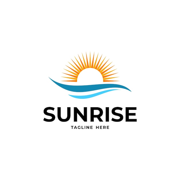 Ilustración de la plantilla de diseño del logotipo de creative sun