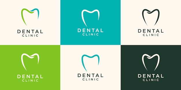 Vector ilustración de plantilla de diseño de logotipo dental simple