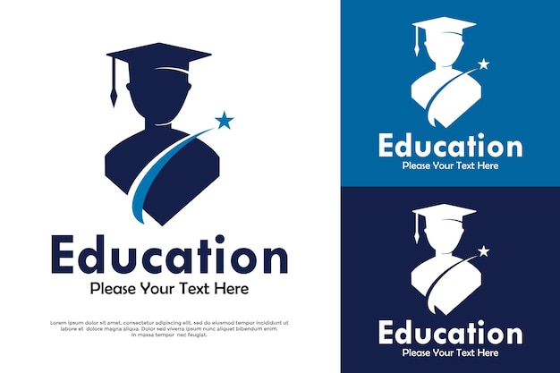 Ilustración de la plantilla de diseño del logotipo de la educación