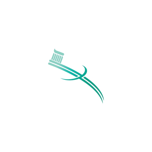 Vector ilustración de plantilla de diseño de logotipo de icono de cepillo de dientes