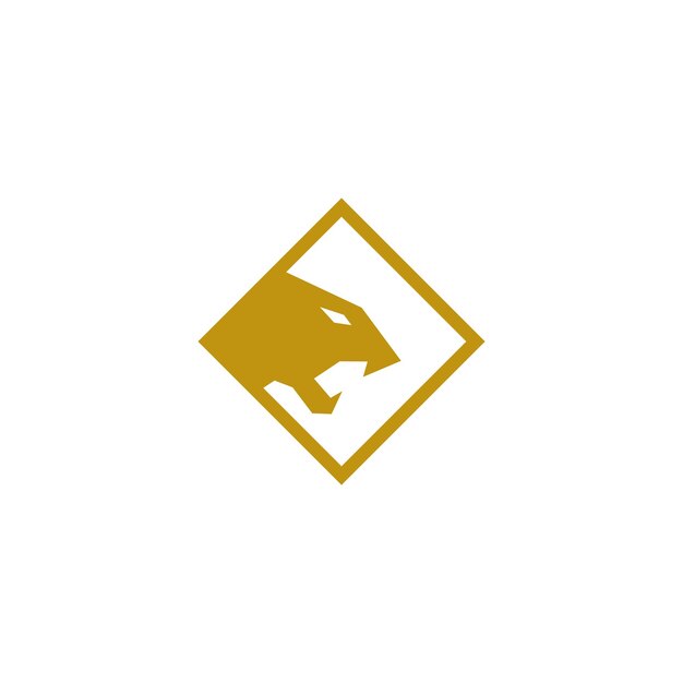 Ilustración de plantilla de diseño de logotipo de icono de jaguar