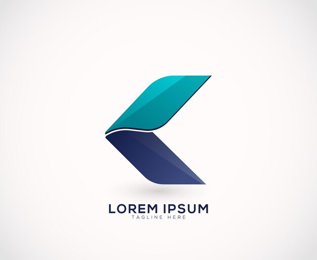 Ilustración de la plantilla de diseño del logotipo de la letra k