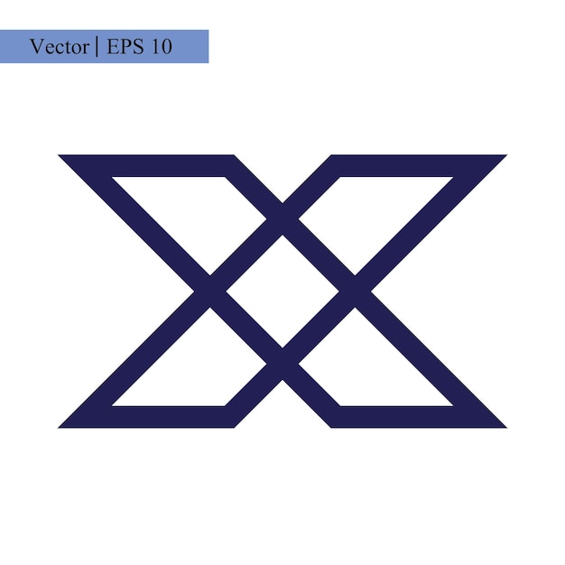 Ilustración de la plantilla de diseño del logotipo de la letra X con estilo de moda