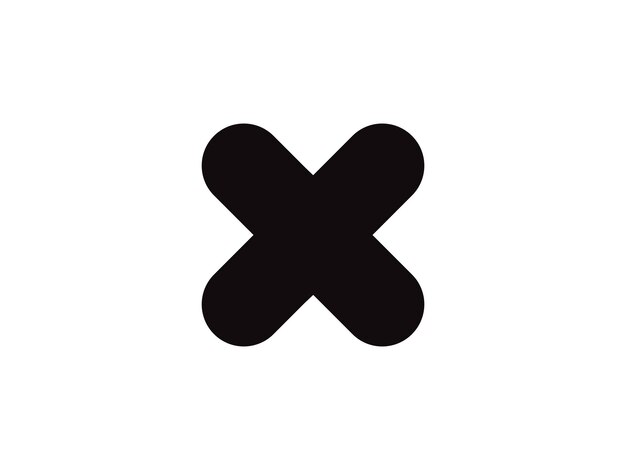 Ilustración de la plantilla de diseño del logotipo de la letra X