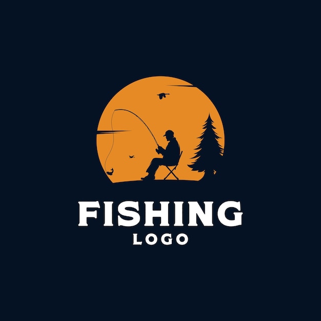 ilustración de plantilla de diseño de logotipo de pesca logotipo de pesca deportiva