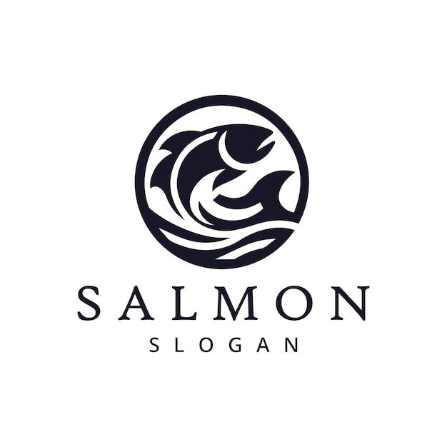 Ilustración de la plantilla de diseño del logotipo de la pesca