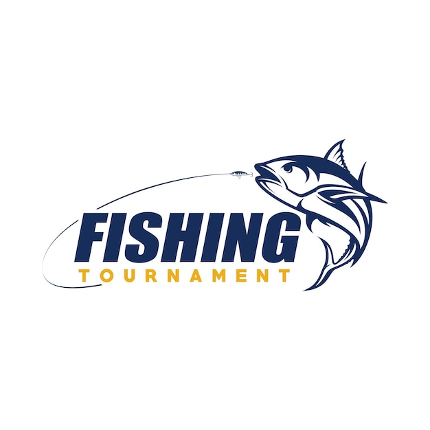 Ilustración de plantilla de diseño de logotipo de pesca