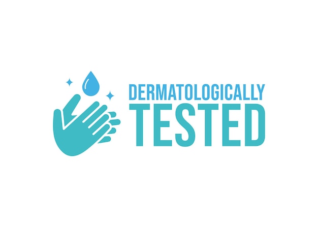Ilustración de la plantilla de diseño del logotipo probada dermatológicamente