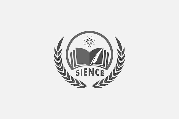 Vector ilustración de la plantilla de diseño del logotipo de la universidad sience