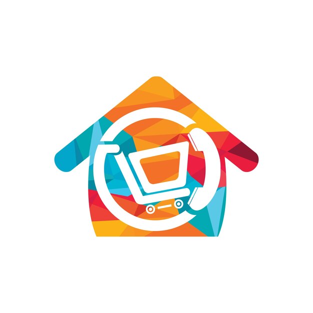 Ilustración de plantilla de diseño de logotipo de vector de llamada de compras