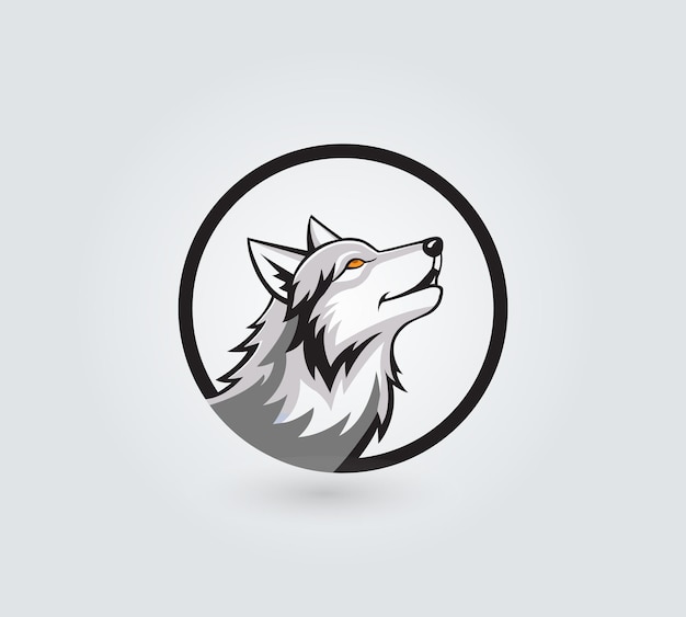 Vector ilustración de la plantilla de diseño del logotipo de wolf