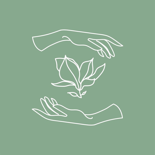 Ilustración de plantilla de elementos de logotipo y marca en estilo lineal mínimo simple en color desnudo Beautifu