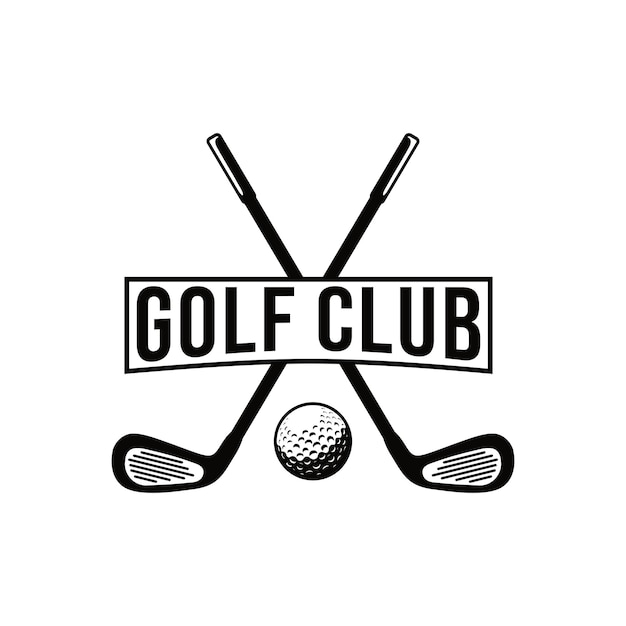 Ilustración de una plantilla gráfica vectorial de golf para un club deportivo