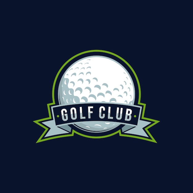 Ilustración de una plantilla gráfica vectorial de golf para un club deportivo
