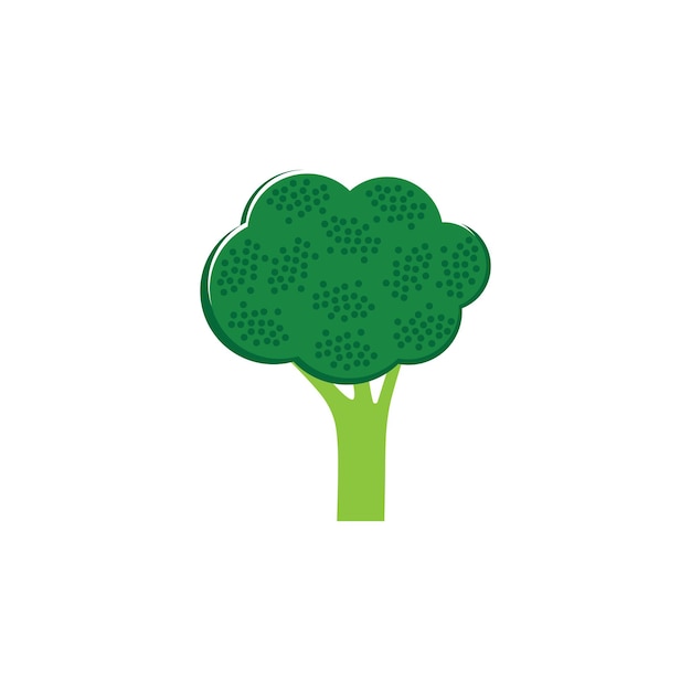 Ilustración de la plantilla del icono del brócoli