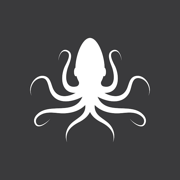 Ilustración de plantilla de icono de pulpo y vector de símbolos