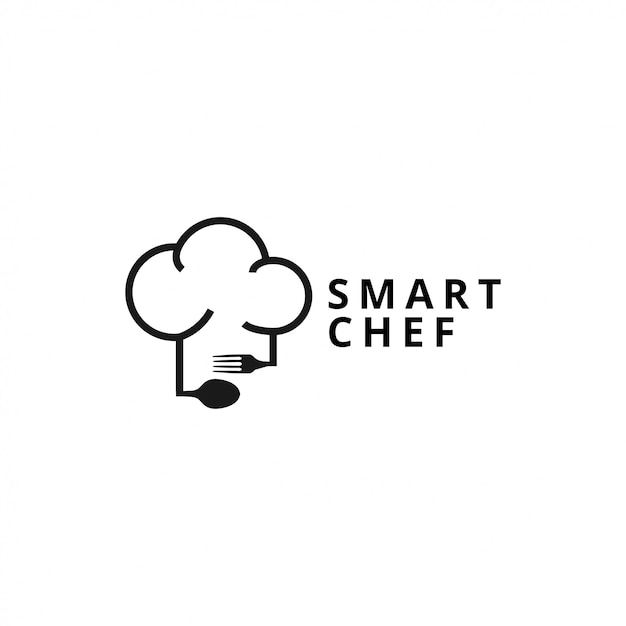 La ilustración de plantilla de logotipo de chef