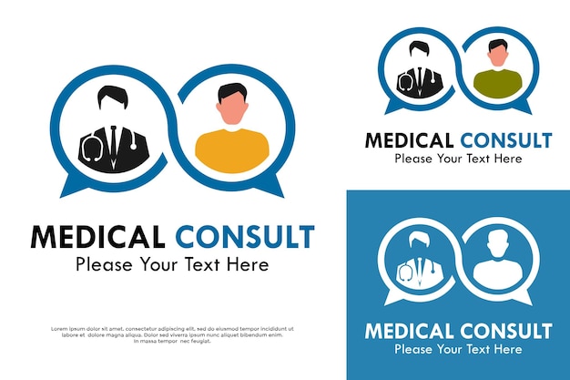 Ilustración de la plantilla del logotipo de la consulta médica