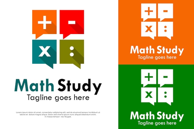 Vector ilustración de plantilla de logotipo de estudio de matemáticas.adecuado para su negocio