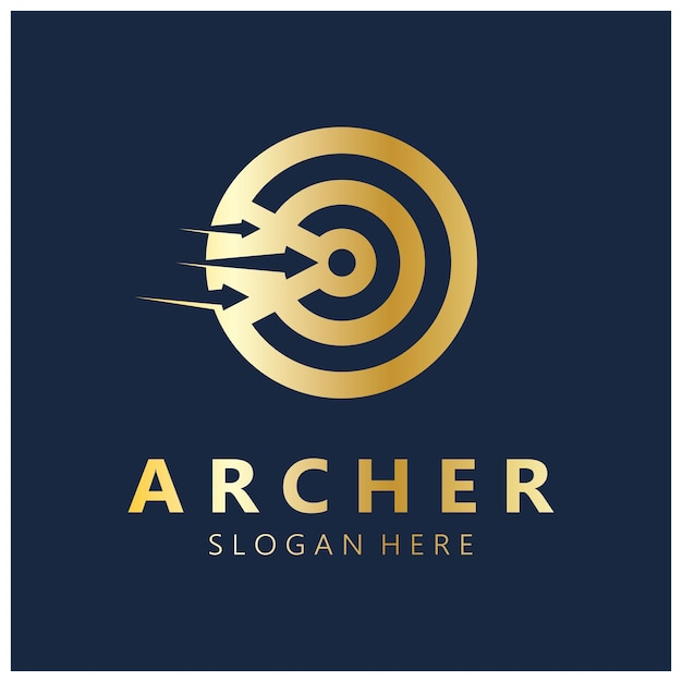 Ilustración de plantilla de logotipo de flechapara logotipo de flechaobjetivonegociofinanzasmotivaciónvector