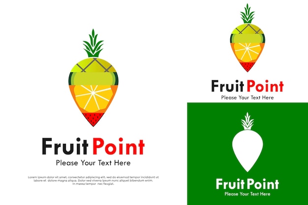 Ilustración de la plantilla del logotipo de Fruit Point