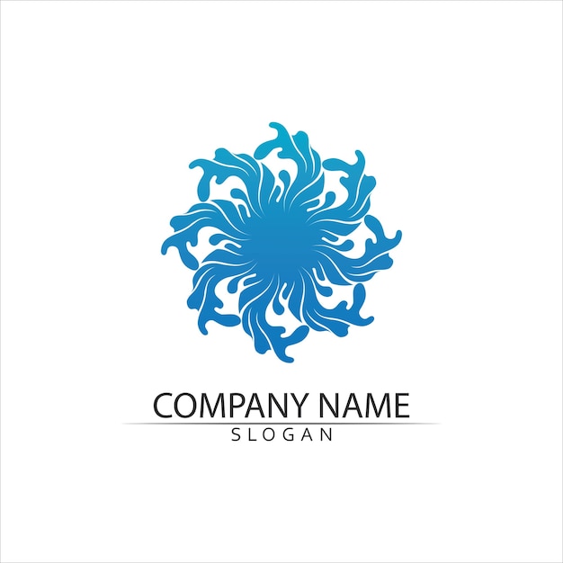 Ilustración de plantilla de logotipo de gota de agua