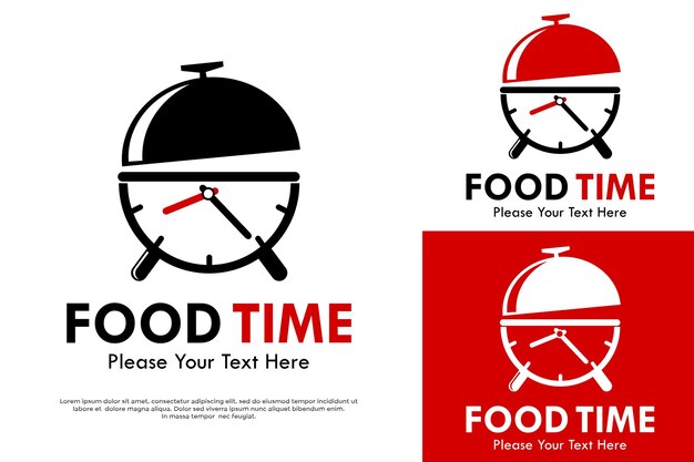 Ilustración de la plantilla del logotipo de la hora de los alimentos