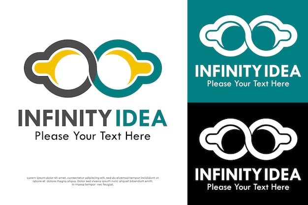 Ilustración de la plantilla del logotipo de la idea de Infinity