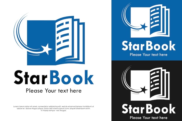 Ilustración de la plantilla del logotipo del libro de estrellas