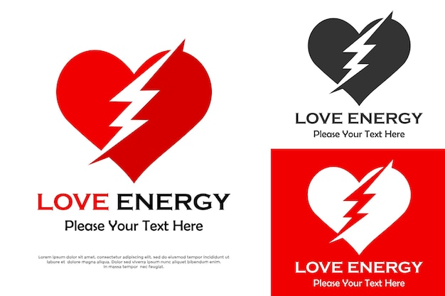 Ilustración de la plantilla del logotipo de Love Energy