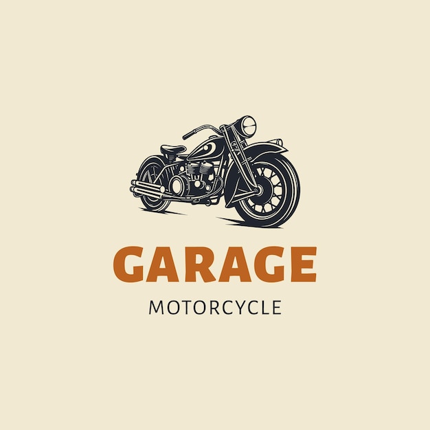 Ilustración de la plantilla del logotipo de la motocicleta