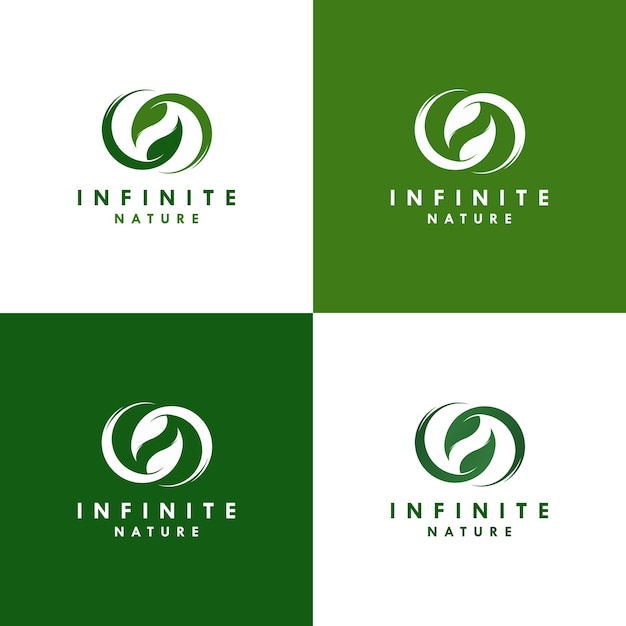 Ilustración de plantilla de logotipo de naturaleza infinita