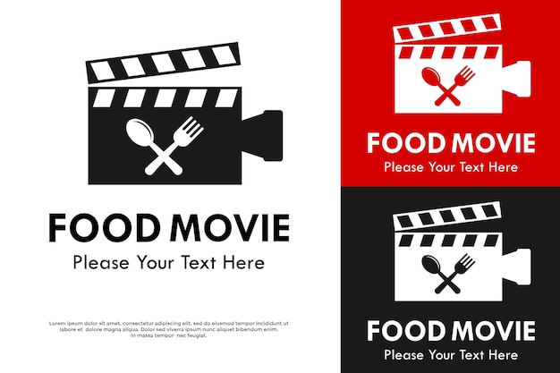 Ilustración de la plantilla del logotipo de la película de alimentos