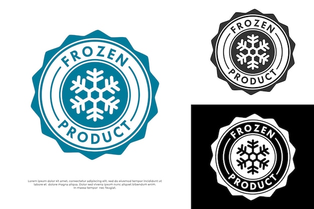 Ilustración de la plantilla del logotipo del producto congelado