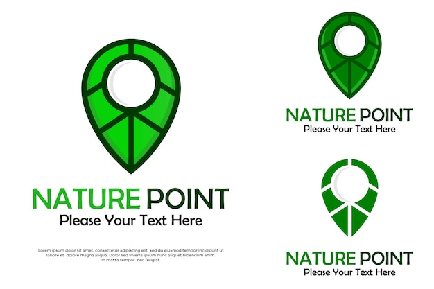 Ilustración de la plantilla del logotipo del punto de la naturaleza