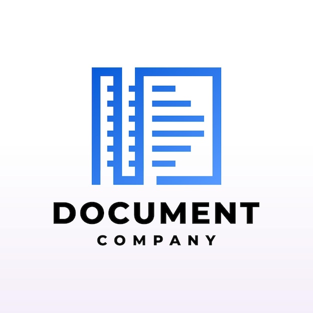 una ilustración de una plantilla de logotipo de tres documentos para el logotipo de tecnología de software de documentos