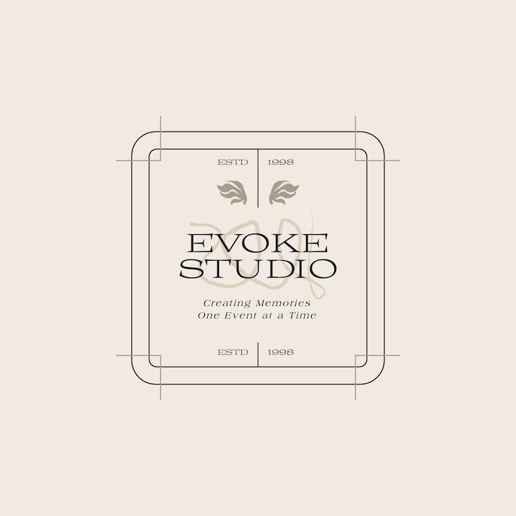 Vector ilustración de plantilla de logotipo vintage boho flower para marca