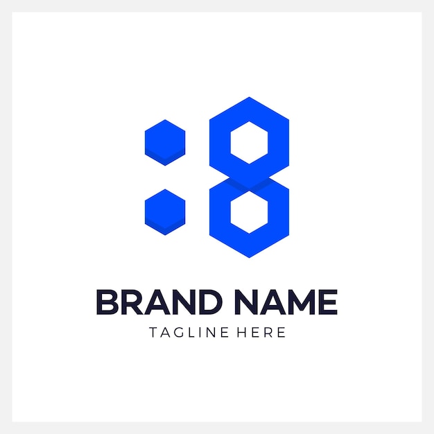 Ilustración de plantilla de número 88 de diseño de logotipo creativo