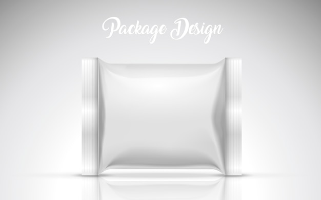 Vector ilustración de plantilla de paquete de galletas en blanco