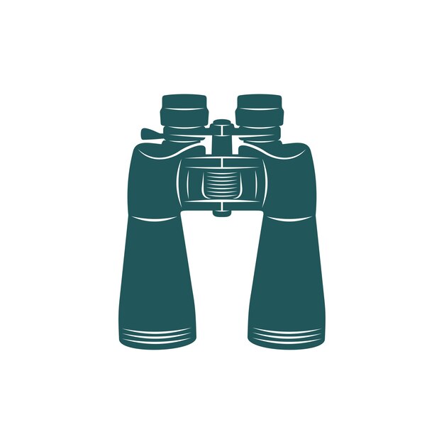 Ilustración de plantilla de símbolo de icono de vector de diseño de binoculares