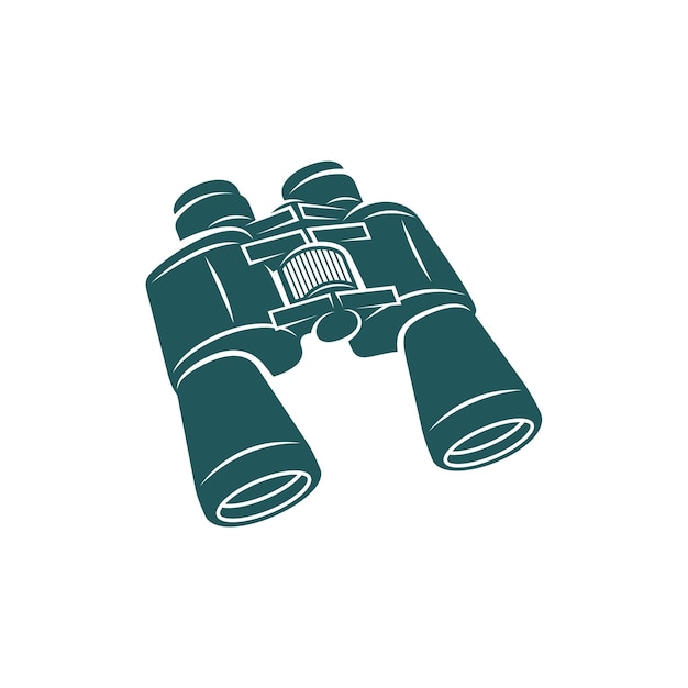 Ilustración de plantilla de símbolo de icono de vector de diseño de binoculares