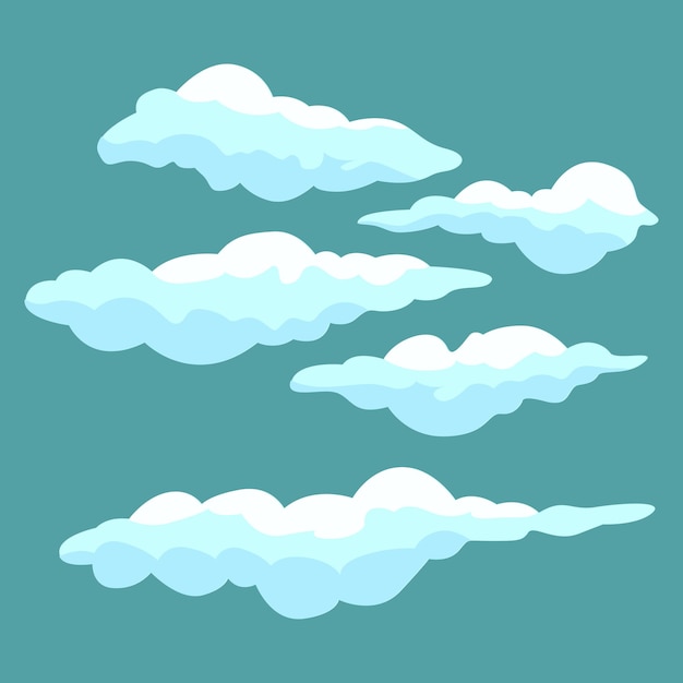 Ilustración de plantilla de símbolo de vector de diseño de conjunto de iconos de nube