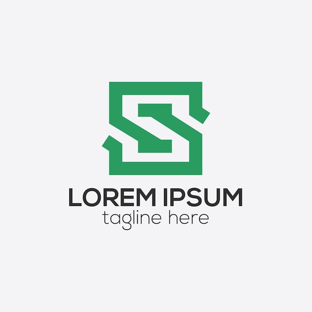 Ilustración de plantilla de vector aislado del concepto de diseño del logotipo de la letra s