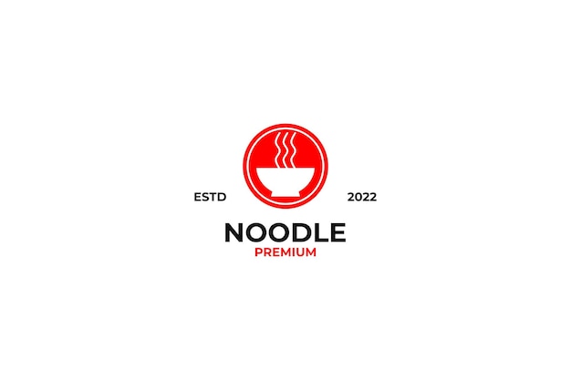 Ilustración de plantilla de vector de diseño de logotipo de fideos ramen