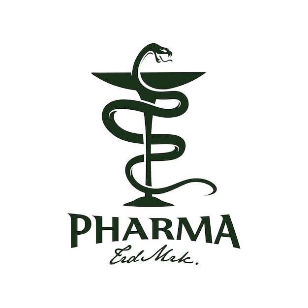 Ilustración de plantilla de vector de farmacia de logotipo